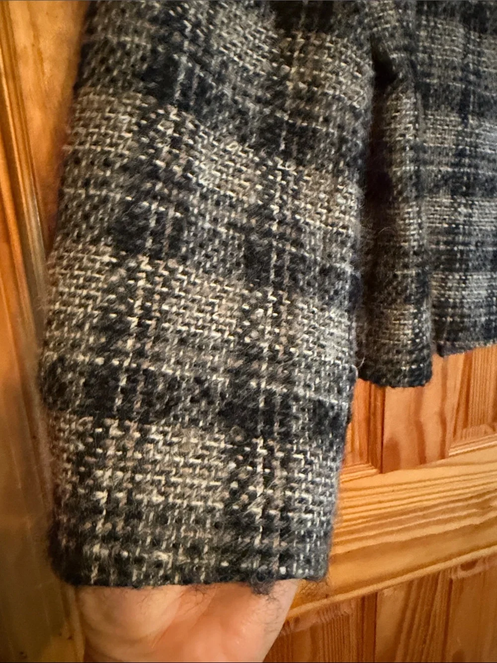 Pendleton Vintage Black & Gray Plaid Boxy Wool Jacket